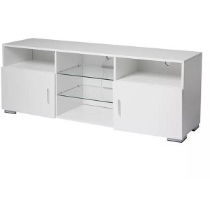 NicBex TV Stands for 50 inch TV, Entertainment Center with 2 Open Shelves and Led Lights,TV Console for Living Room, Bedroom, Home,White - 1 of 4