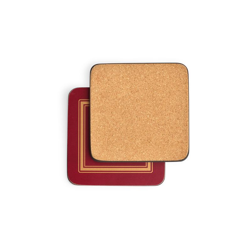 Pimpernel Classic Burgundy Coasters Set of 6 - 4.25" Square, 2 of 5
