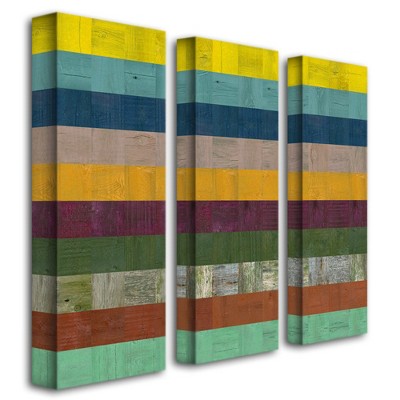Trademark Fine Art -Michelle Calkins 'Wooden Abstract II' Canvas Art