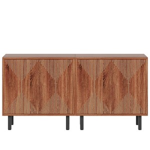 Resenkos Sideboard Buffet, Kitchen Storage Cabinet,Modern Sideboard Buffet, 59" Wood Storage Cabinet with Doors,Walnut Brown - 1 of 4