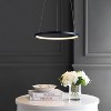 JONATHAN Y Brice Modern Contemporary Metal Round Dimmable Integrated LED Pendant - 3 of 4