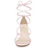 Allegra K Women's Back to College Strappy Straps Lace Up Chunky Heel Sandals - 3 of 4