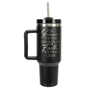 Elanze Designs In Grace Find Warmth In Faith Find Light 40 oz. Stainless Steel, Large Water Bottle Coffee Mug, Spill & Leak Resistant, Thermal Travel - 1 of 1