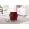 Vynxaria 360° Swivel Accent Chair Noiseless Iron Base, Easy Clean Fabric, High-Density Sponge, Sturdy Wooden Frame, Easy Assembly - 4 of 4