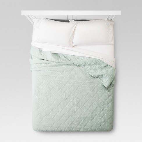 Mint Green Linen Quilt Full Queen Threshold Target