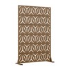 MAYEERTY Star Shaped Brown Galvanized Steel Screen Outdoor and Indoor Divder with Free Standing Decorative for Balcony Patio Room Divider - 4 of 4