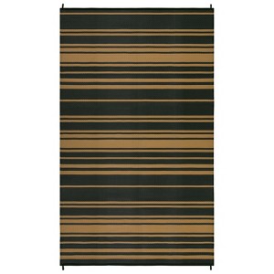 Modern Outdoor Plastic Straw Rug Reversible Mat, Striped Waterproof Rugs for Deck Backyard Porch RV Camper Picnic Balcony Beach - 1 of 4