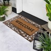Northlight Natural Coir Welcome with Scroll Design Outdoor Doormat 18" x 30" - 2 of 4