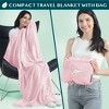 PAVILIA Travel Blanket Pillow Soft Bag Pockets, Airplane Plane Flight Car Essentials Compact Set Packable, Travelers Accessories Gifts - 2 of 4