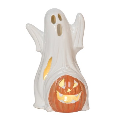 Gallerie Ii Ghost With Jack-o-lantern Halloween Figurine : Target