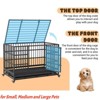 Heavy Duty Metal Dog Crate, 37 ”/42.5 ” /48 ” Dog Cage with Wheels Folding Indoor Dog Crate Perfect for Small Medium and Large Pets - 4 of 4