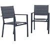 2/4 Piece Metal Patio Stackable Dining Chairs Set,Textilene Fabric Outdoor Aluminum Stacking Dining Chair,for Outdoor, Patio, Deck, Backyard - 2 of 4