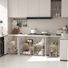2-Tier Pull-Out Organizer under Cabinet Storage for Kitchen with Wooden Handle - 4 of 4