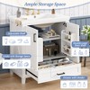 Whisen 24" Bathroom Vanity with Single Sink, Solid Wood/MDF Frame, 2 Soft-Close Doors & 1 Divided Drawer with Storage Shelves - 4 of 4