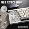 MaseiKar AL71 75% Mechanical Keyboard,Full Aluminum CNC,Hot Swappable Gasket,2.4GHz Wireless BT5.0/USB-C Wired,NKRO Programmable RGB Backlight - 3 of 4
