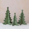Storied Home Distressed Wooden Interlocking Christmas Tree with Star, Green - 2 of 3