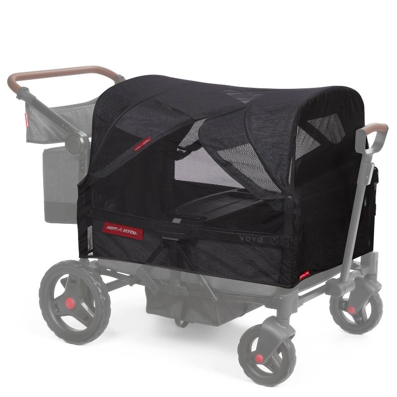 Radio Flyer Mosquito Mesh with Bag for Voya Quad Stroller Wagon - Black, 1 of 5
