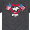 Boys' - Peanuts - Snoopy Since 1776 Flag Heart Short Sleeve Graphic T-Shirt - 2 of 4