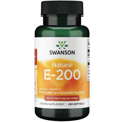 Swanson Vitamin E - Natural 200 Iu (134.2 mg) 250 Sgels.