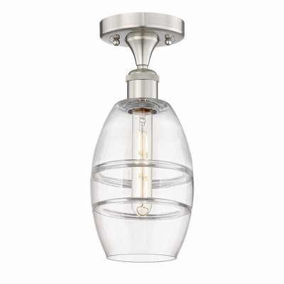 Vaz - 1 Light Semi-Flush Mount In Industrial Style-8.25 Inches Tall and 5.88 Inches Wide