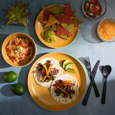 Yellow Ceramic 12-Piece Dinnerware Set, Service for 4