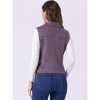 INSPIRE CHIC Women's Faux Suede Casual Sleeveless Biker Vest Jacket - 4 of 4