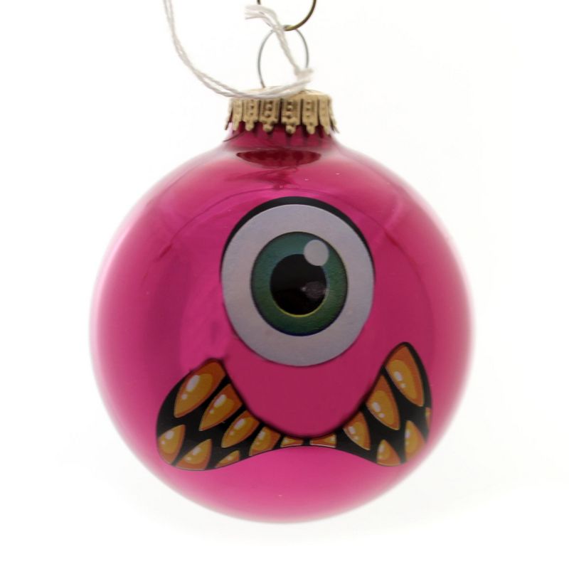 Christmas By Krebs 3.25 In Monster Faces Ball Ornament Halloween Tree Ornaments, 1 of 2