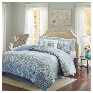 Blue Sasha Complete Bed & Sheet Set Full