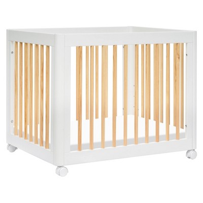 Yuzu White and Natural 8-in-1 Convertible Crib with All-Stages Conversion Kits