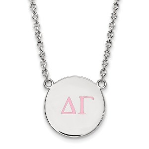 Black Bow Jewelry Sterling Silver Delta Gamma Greek Life Necklace 18 Inch - 1 of 4