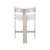 Meridian Furniture,Romeo Cream Boucle Fabric Counter Stool, Set of 2 - 2 of 4