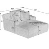 Dolonm Fully Compressed Sofa, Imitation Rabbit Plush Fabric, Deep Seat Armrest with 2 Cup Holders,Side with Magazine Pockets, No Installation - 2 of 4
