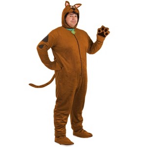 HalloweenCostumes.com Plus Size Deluxe Scooby Doo Costume for Adults, Scooby-Doo Character Outfit Jumpsuit for Halloween - 1 of 3