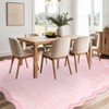 Washable Scalloped Rugs for Living Room Bedroom, Modern Solid Non Slip Rugs for Nursery Room Kids Room, Large Low Pile Carpet for Dining Room - 4 of 4