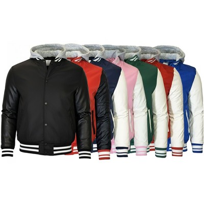 Spire By Galaxy Galaxy Formaker Men's Hooded Varsity Jacket w/ Detachable Hood — фото 4