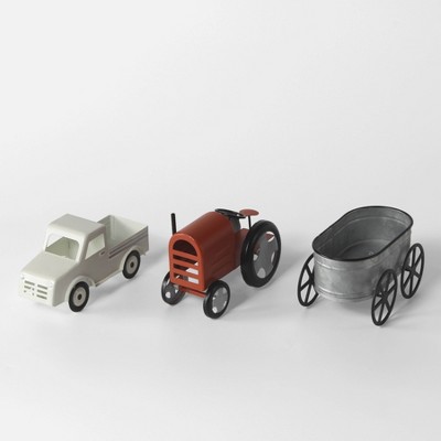 3ct Metal Truck/Tractor/Wagon - Bullseye's Playground™