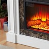 ORRD Electric Fireplace with Mantel, Freestanding Heater with LED Flame, White, Remote Control - 4 of 4