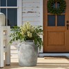 LuxenHome Rustic Old-World Gray with Brown 13.4-Inch Tall Round Terracotta Jug Vase with Handles Multicolored - 3 of 4