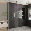CASAINC 6-Spray 12 Inches LED Thermostatic Dual Shower Head Ceiling Mount Fixed and Handheld Shower Head 2.5 GPM - 2 of 4