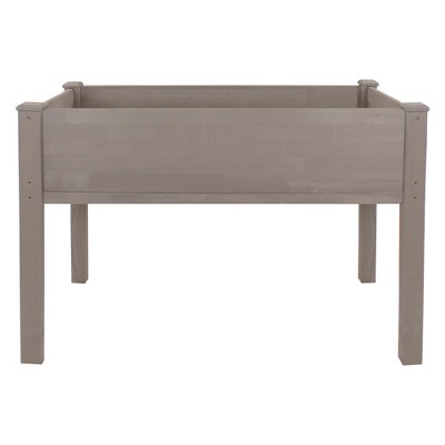 Light Brown Hemlock Wood Raised Garden Bed Planter Box with Liner