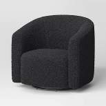 Aveline Large Scale Faux Shearling Swivel Chair - Threshold™