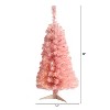 3ft. Pink Artificial Christmas Tree with 50 LED Lights & 118 Branches – Playful Festive Holiday X-Mas Accent - 2 of 4