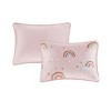 Gracie Mills Thyme Rainbow and Metallic Stars Reversible Quilt Set with Unicorn Throw Pillow - Full/Queen - Pink - 4 of 4