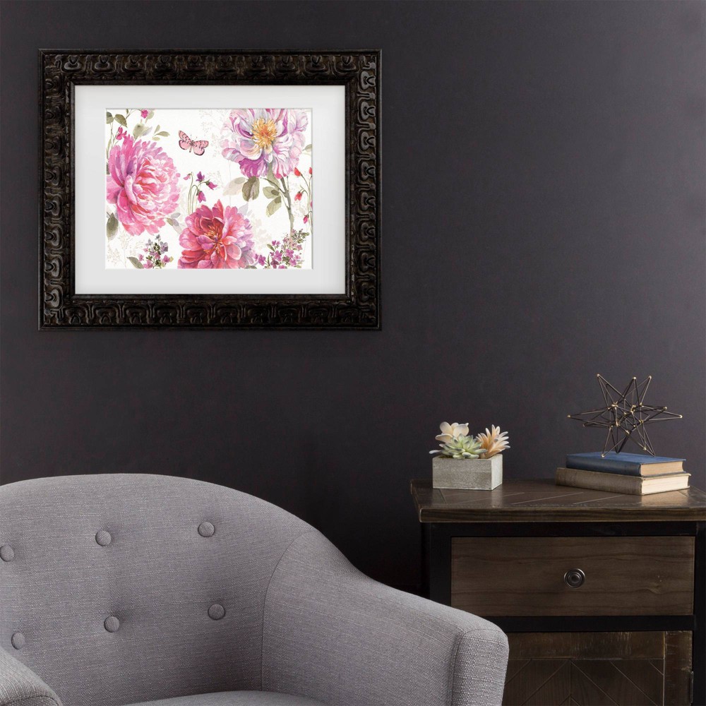 Photos - Other Decoration Trademark Fine Art 11"x14" Lisa Audit Obviously Pink 18 Matted Framed Art Dark Gold