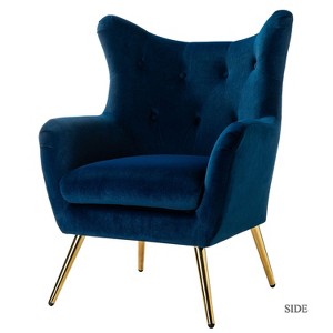 Godefroy Upholstery Accent Chair velvet with Wingback | Karat Home - 1 of 4