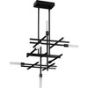 Progress Lighting Quadrant 6-Light Matte Black LED Modern Chandelier with Frosted Acrylic Shades - 2 of 2