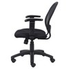 Mesh Chair with Adjustable Arms Black - Boss Office Products: Ergonomic Swivel, Nylon Legs, 275lb Capacity - 4 of 4