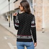 Pullover Christmas Sweaters for Women Long Sleeve Crew Neck Sweater with Snowflakes Pattern Sweater Jacquard Knit Sweater - 2 of 4