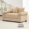 Oversized Chair and a Half in Corduroy with Thick Cushions and Armrests, Comfy Deep Seat Cloud Sofa for Living Room or Reading Nook–The Pop Home - 2 of 4