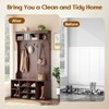 PAGED 70.9 inch Hall Tree for Entryway,Coat Rack with 7 Coat Racks and Shoe Storage,Entryway Furniture for Hallway,Living Room,Bedroom - 4 of 4